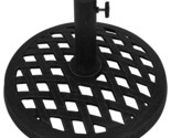 Trademark Innovations UMBASE-HSHTG-BL 17.7&quot; Diameter Cast Iron Umbrella ... - £70.63 GBP