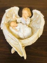 Sleeping Baby in Angel Wings Plaque by  Joseph&#39;s Studio 11&quot; H, New - £29.27 GBP