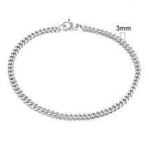 Vnox Basic 3/5/7/9/11mm Wide Curb Cuban Link Chain Bracelets for Men Women Jewel - £8.35 GBP