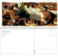 Italy Tuscany Lucca Aerial View of Roman Amphitheater &amp; Town Vintage Postcard - £9.74 GBP