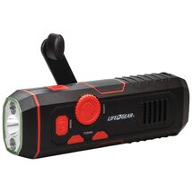 LIFE+GEAR 120-Lumen Stormproof USB Crank Flashlight &amp; Radio (LG38-60675-... - $32.19