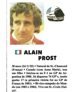 ⭕VTG Formula 1 ALAIN PROST pocket calendar 1985 F1 pilot - $13.89 CAD