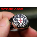 STABBYJOE KNIGHTS TEMPLAR CRUSADER CROSS RING 316L STAINLESS STEEL SIZE 7-15 - $14.99 - $18.99