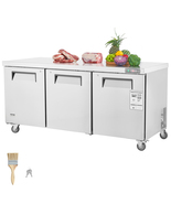 VEVOR 72.2" Commercial Refrigerator Sandwich, Salad Prep Table 20 Cu. Ft 3 Doors - $1,847.99