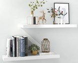 Inhabit Union White Floating Shelves For Wall-24In Wall Mounted Display ... - $51.98
