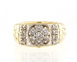 7 Men&#39;s Cluster ring 10kt Yellow Gold 411181 - $899.00