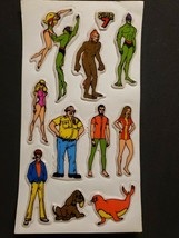 Vintage Super 7 Hero Villain Marvel DC Comics Old Stickers New Old Stock - £9.58 GBP