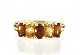 Oval Women&#39;s Cluster ring 14kt Yellow Gold 371277 - £160.05 GBP