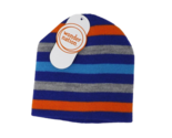 Wonder Nation Toddler Knit Beanie Hat - New - Blue, Gray &amp; Orange - £5.57 GBP