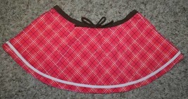 Girls Swimsuit Skirt Cover Up Zeroxposur Red Plaid Swim-size 7 - $7.43