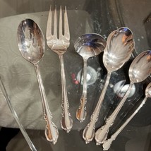 1847 Rogers Silverplate REFLECTION 6 Pc Serving Hostess Set Spoons Ladle... - $27.46