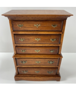 Vintage Dollhouse Wooden Bedroom Chest of Drawers 4.25 in tall Dresser - £19.32 GBP
