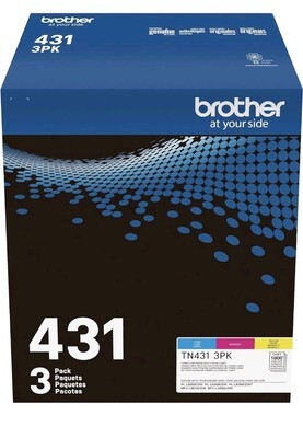 Brother TN-431 3PK, Cyan, Magenta, Yellow, Standard Yield  TN4313PK NEW OPEN BOX Item image 2