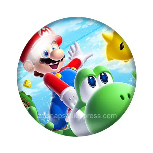 Game Mario Lovely 10pcs 12mm/18mm/20mm/25mm Round photo gl cabochon demo flat ba - £90.84 GBP