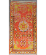 Antique hand knotted Khotan rug. 4&#39;1&quot;x 7&#39;10&quot; - $2,623.50