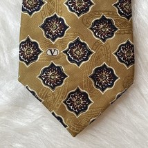 Valentino Cravatte Tie Mens Necktie Silk Italy Geometric - $28.04