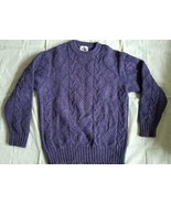 Vintage Men&#39;s WOOLRICH Cableknit Sweater 100% Wool Large Gray EUC - £14.96 GBP