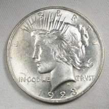 1923 Silver Peace Dollar UNC Coin AL594 - £45.94 GBP