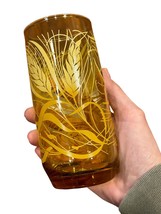 Vintage Libbey Golden Wheat ombre amber single glass - £7.95 GBP