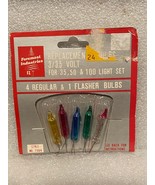 1 Pack FI Replacement 3/3.5 Volt Christmas Lights 4 Regular/1 Flasher *N... - $9.99