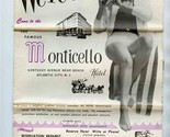 The Famous Monticello Hotel Brochure Kentucky Avenue Atlantic City New J... - $27.72