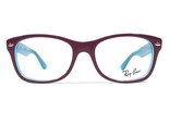 Ray-Ban RB1528 3763 Kinder Brille Rahmen Blau Violett Quadratisch Voll F... - $46.39