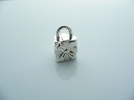 Tiffany &amp; Co Silver Signature Gift Box Padlock Charm Pendant 4 Necklace ... - $328.00