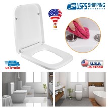 Square Toilet Seat With Bumper Grip Heavy Duty Close Quick Release Easy ... - $51.99