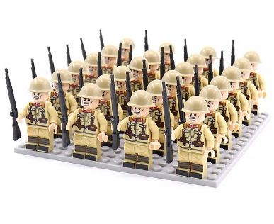 WW2 24pcs/Lot Military Soldiers Building Block Figures Bricks Toys Japanese Army