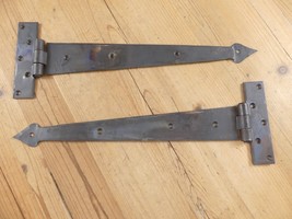 2 LARGE Strap T Hinges 15 1/2&quot; Tee Hand Forged  Medieval *READ DESCRICRI... - $39.99