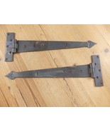 2 LARGE Strap T Hinges 15 1/2&quot; Tee Hand Forged  Medieval *READ DESCRICRI... - $56.16 CAD