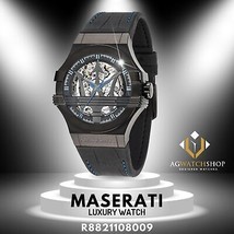Nouvelle montre automatique Maserati Potenza pour homme R8821108009 noire... - £210.33 GBP
