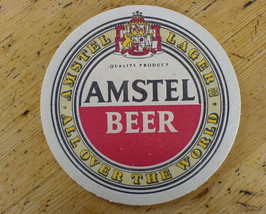 Coaster Amstel Beer Lager One Mat Vintage 80s  - £10.38 GBP