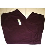 Terra &amp; Sky Fleece Cinch Pants Burgundy Plus 2X 20-22W Mid Rise Generous... - $21.20 CAD