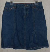 Excellent Womens Tommy Hilfiger Distressed Blue J EAN Skirt Size 6 - £19.88 GBP