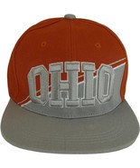 Ohio Diagonal Split Color Font Snapback Baseball Cap (Red/Gray) - $19.95