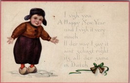 New Year Greeting Dutch Child by Lyman Powell Postcard W15 - £4.68 GBP