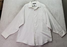 Geoffrey Beene Dress Shirt Mens Size 18 White Long Sleeve Collared Button Down - £11.14 GBP