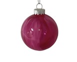 Dept 56 Glass Ornament Hand painted Ball Pink Ribbon Christmas 3 in  NWT - $12.67