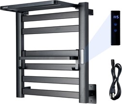 2 In 1 Towel Warmer Rack &amp; Towel Rack Wall, 6 Bars Electric Wall Mounted... - £90.32 GBP