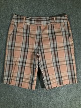 Courtenay Plaid Shorts Womens Size 12 Brown Mid Rise Stretch Outdoor Sum... - £10.78 GBP