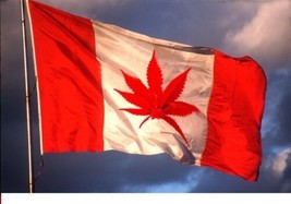 Canada Canadian Marijuana Pot Weed 3x5 Super Poly In/Outdoor Flag Banner*Usa Made - £11.00 GBP