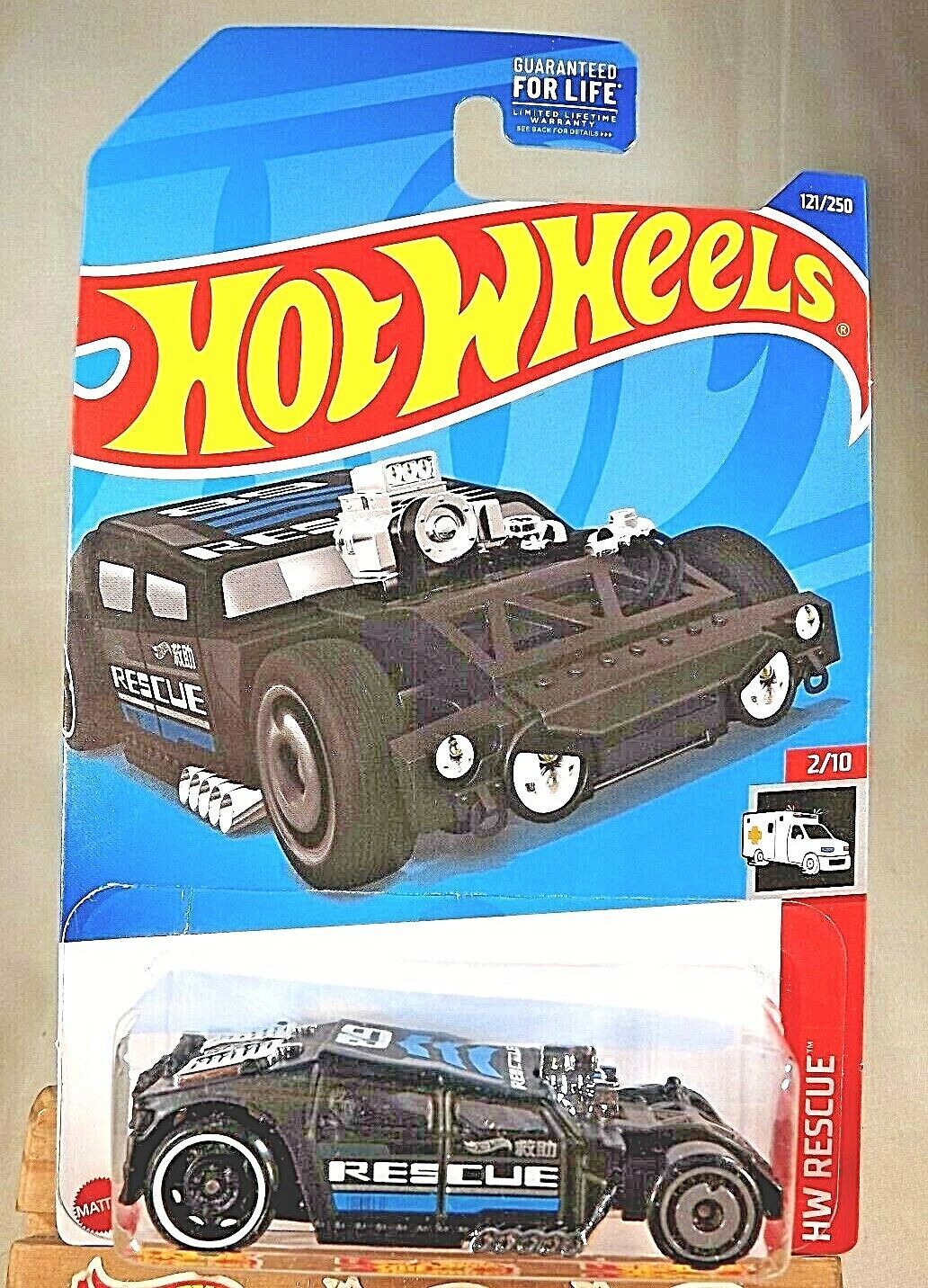 2022 Hot Wheels #121 HW Rescue 2/10 LETHAL DIESEL Black w/DD8-AD Spoke Wheels