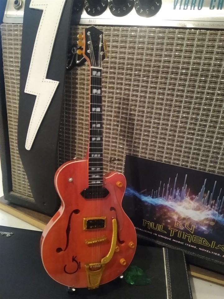 Eddie Cochran - G6120 EC Gretsch Hollow Orange 1:4 Scale Replica Guitar ~New Item image 2