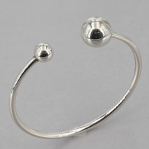 Retired Silpada Sterling Silver Open Front HAVE A BALL Bangle Bracelet B2895 - £39.84 GBP