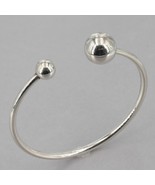 Retired Silpada Sterling Silver Open Front HAVE A BALL Bangle Bracelet B... - £39.04 GBP
