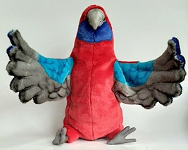 Parrot Red Hand Puppet Full Body Doll by Hansa Real Looking Plush Learni... - £44.71 GBP