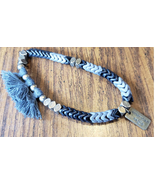 American Eagle Outfitters Ladies Beaded Black and Gray Tassel Bracelet  - £7.76 GBP