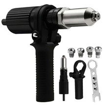 Electric Rivet Nut Gun Drill Adaptor 2.4mm-4.8mm Cordless Riveting Tool Insert N - £25.32 GBP+