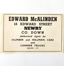 1954 Edward McAlinden Humber Hillman Dealership Advertisement Automobili... - £11.45 GBP